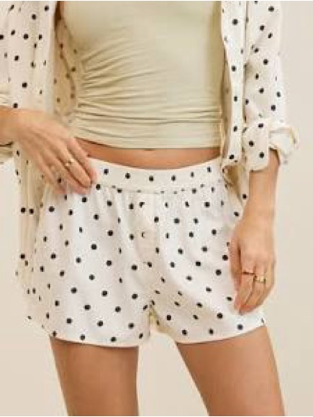 Aerie Black and White Polka Dot Boxer Size Large, NWT